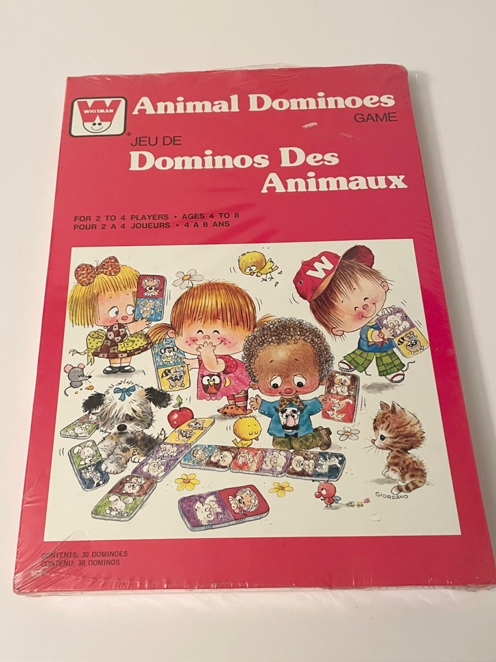 Vintage 1976 Whitman Animal Dominoes Game